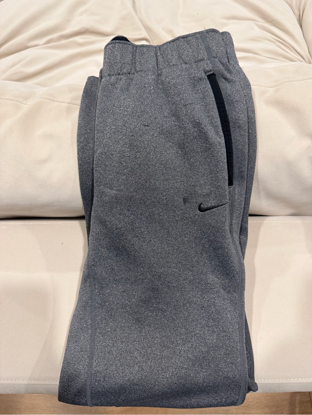 Nike Black and Dark Gray Therma-FIT Jogger Waistband